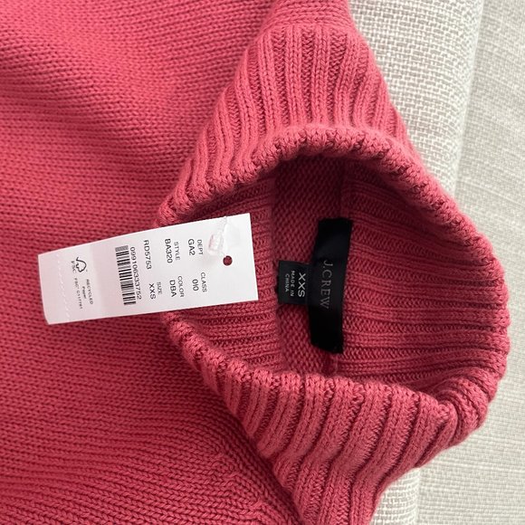 J. Crew Size XXS Cotton Cashmere Patch Pocket Mockneck Sweater BA320 NWT - Picture 6 of 6